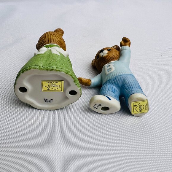 Lot 9 Homco Porcelain Family Bears Vintage Mama Papa 1406 1413 1444 1450 1462 - Picture 10 of 12